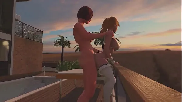 Novo Travesti ruiva fode Loira Tranny - Sexo Anal, 3D Futanari Cartoon Porno No Pôr do Sol tubo total