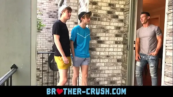 New Hot Stepbrothers fuck their horny older neighbour in gay threesome total Tube