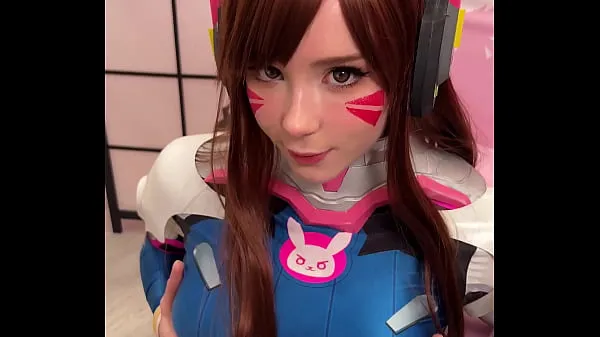 Nuevo Tiktoker Girl Cosplay D.Va Desde Overwatch Y Chupa Dick Hasta Facial tubo total