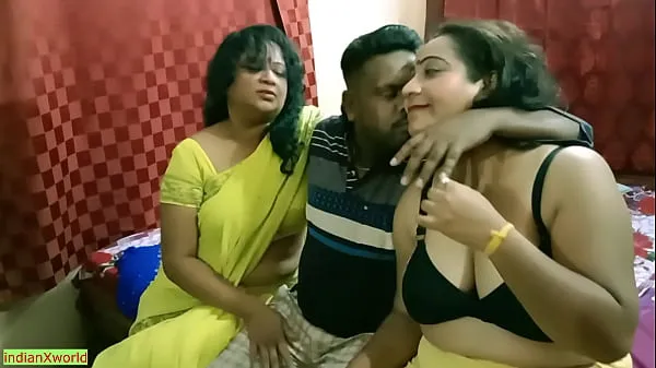 Uusi Indian Bengali boy getting scared to fuck two milf bhabhi !! Best erotic threesome sex putkea yhteensä