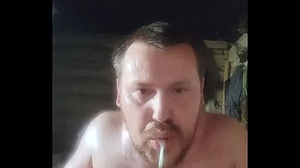 New Cum in mouth. cum on face. Russian guy from the village tastes fresh cum. a full mouth of sperm from a Russian gay total Tube