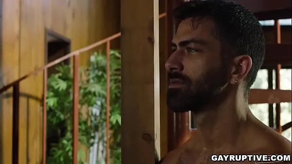 Nová trubka celkem Local mountain man Adam Ramzi restrains twink gay Troye Jacobs and submits him in hot foreplay before fucking