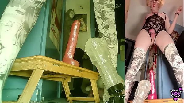 Novo Fucking Fleshlight & Dildo Juntos Com Cumplay Jessica Bloom tubo total